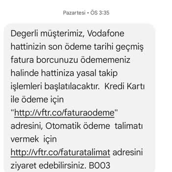Vodafone'dan Beklenmedik Fatura Ve Aramalar