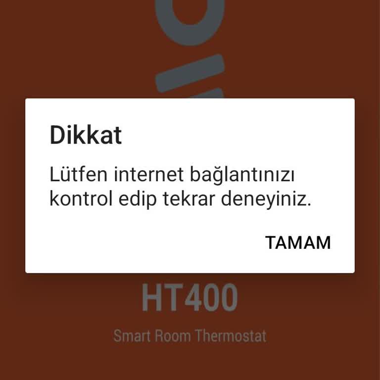 Termostat Uygulaması Bağlantı Sorunu