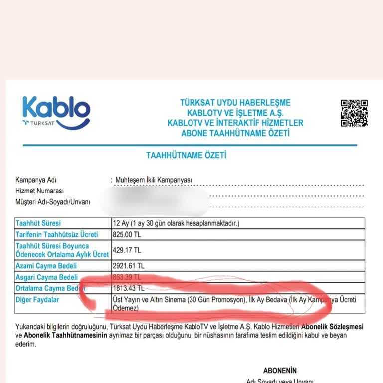 Altın Sinema Paketi Promosyonu Verilmiyor, Müşteri Hizmetleri Yetersiz