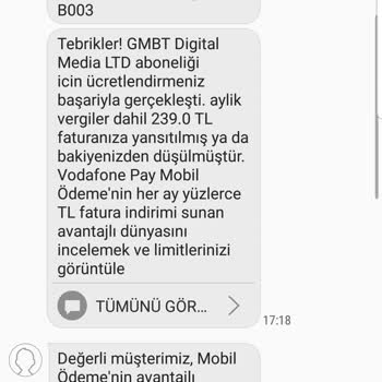 Vodafone Üzerinden İzinsiz Para Kesintisi Şoku
