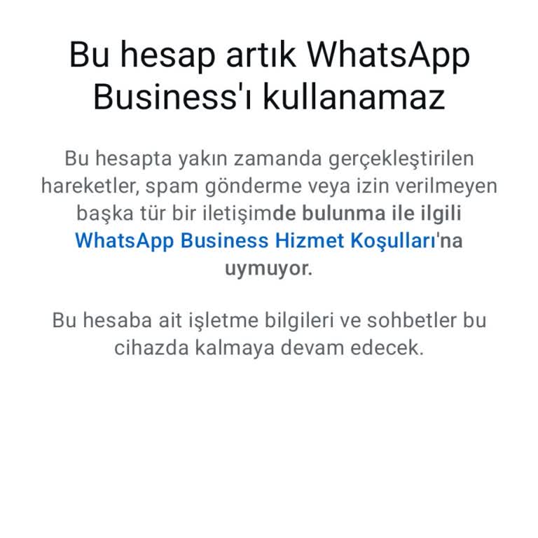 WhatsApp İşletme Hesabım Haksız Yere Kapatıldı!
