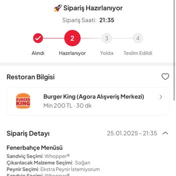 Burger King Siparişinde Uzun Bekleme Ve Yanlış Bilgilendirme