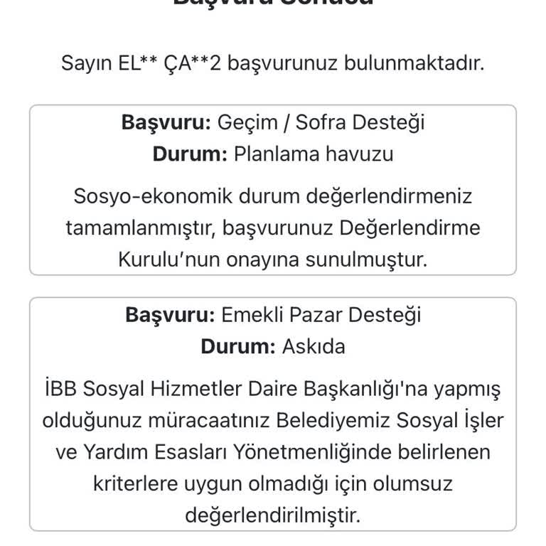 İBB Geçim Sofrası Desteği Başvurumun Uzun Süreli Bekleyişi