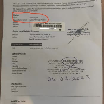 Onvo TV: Sürekli Arızalar Ve Yetersiz Servis Hizmeti