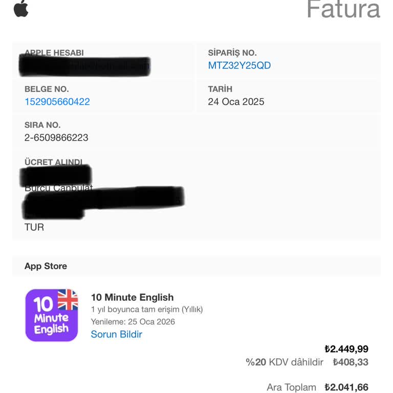 10 Minute English Üyelik İptali Ve Para İadesi Sorunu