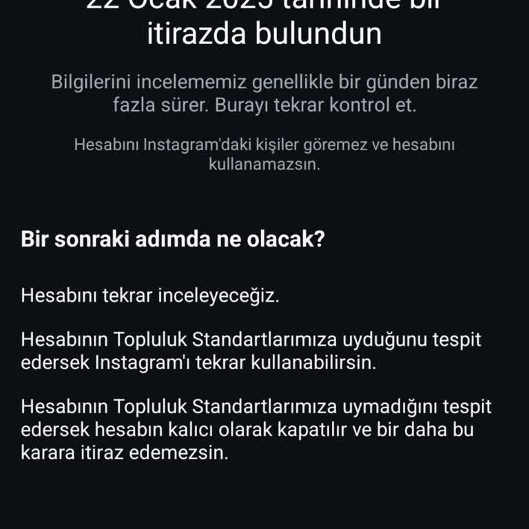Instagram Hesabım Askıya Alındı