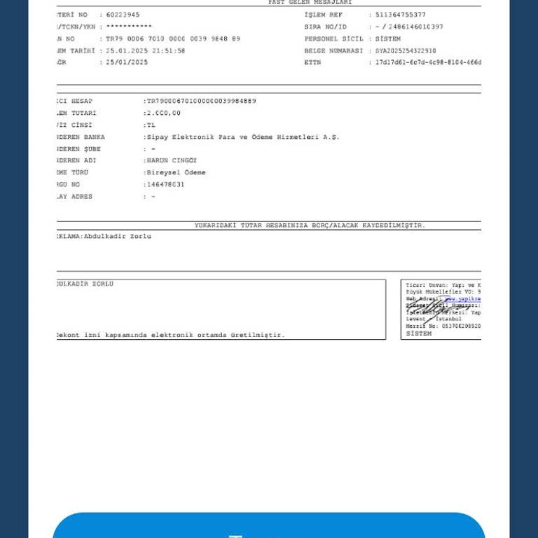 Hesabıma Habersiz Para Gönderildi