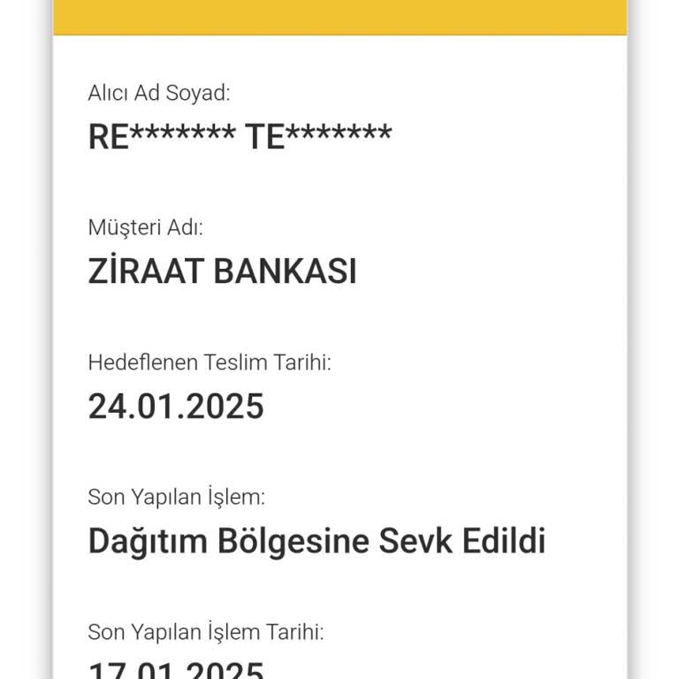 Ziraat Bankası Kart Teslimatında Sorun