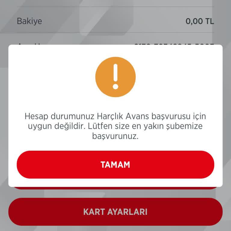 Harçlık Avans Başvurusunda Karşılaşılan Uygunsuz Hesap Durumu Sorunu