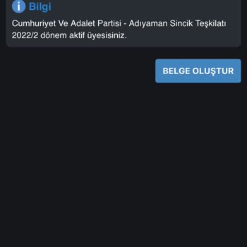 E-Devlet | Turkiye.gov.tr Bilgim Dışında Yapılan Bu Parti Üyeliği
