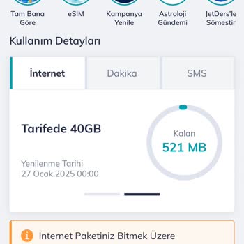 Hediye İnternet Paketi Kullanım Sorunu