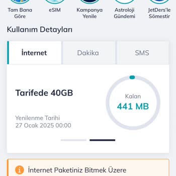 Hediye İnternet Paketi Kullanım Sorunu