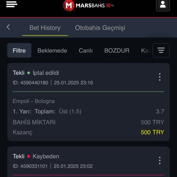 Marsbahis Sitesinde Kupon İptali Sorunu