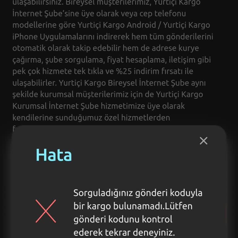 Kargo Takip Sorunu: Sipariş Kayıt Hatası
