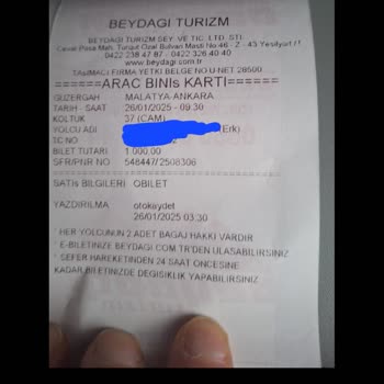 Yanlış Kesilen Bilet Ve İlgisiz Hizmet Sorunu