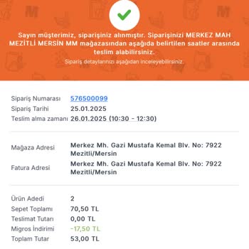 Migros'ta Stokta Olmayan Ürün Ve Sanal Market Sorunu