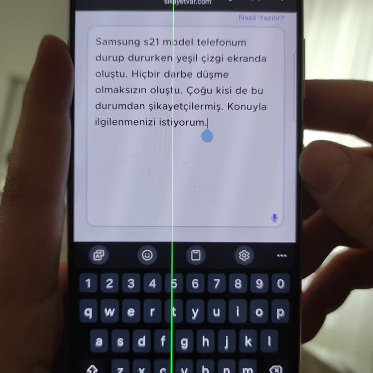 Samsung S21 Ekranında Yeşil Çizgi Sorunu