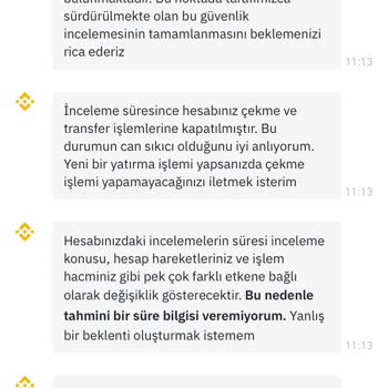 Binance TR Hesabım Haksız Yere İnceleme Altında