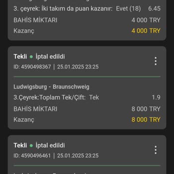 Kazanan Bahislerin İptali Ve Geri Dönüş Beklentisi