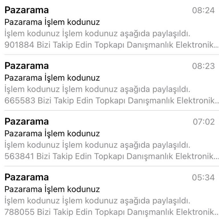 Kişisel Bilgilerim Çalındı Mı? Pazarama'dan Gelen İşlem Kodları
