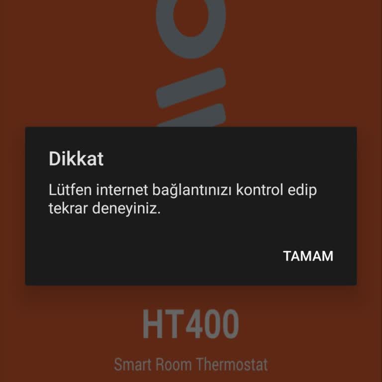 İnternet Bağlantı Sorunu Nedeniyle Termostat Çalışmıyor