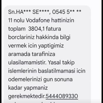 Vodafone Faturalandırma Hatası Ve Müşteri Hizmetleri Sorunu