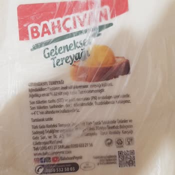 Bahçıvan Markalı Tereyağının Kalitesi Hayal Kırıklığı Yarattı