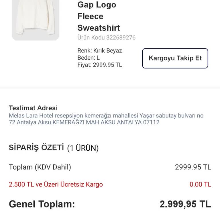 GAP Sweatshirt Yıkama Sorunu Ve Mağaza İlgisizliği