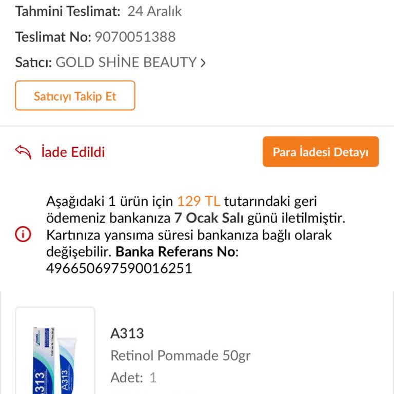 Trendyol'dan Kırık Tabak Ve İade Edilen Sipariş Sorunu