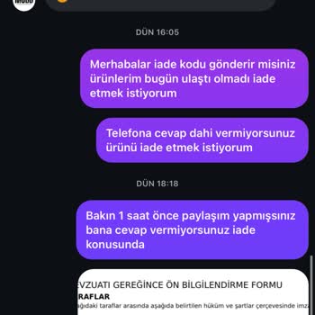 İade Kodu Gönderilmeyen Alışveriş Sorunu