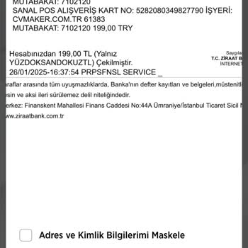 CV Marker'dan Habersiz Para Kesintisi