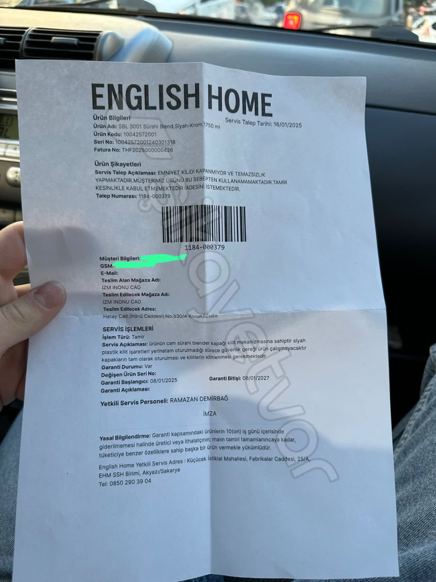 English Home Blender Seti Sorunu: Çözüm Bekliyoruz! - Şikayetvar
