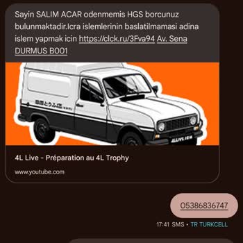 HGS Borcu Mesajıyla İlgili Güvenlik Endişesi Ve Şikayet