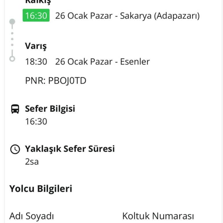 Yanıltıcı Seyahat Süresi Bilgilendirmesi
