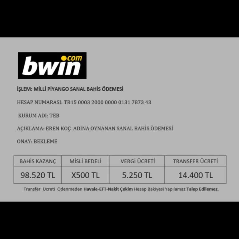 Bwin Bahis Sitesi İle Yaşanan Para Sorunu