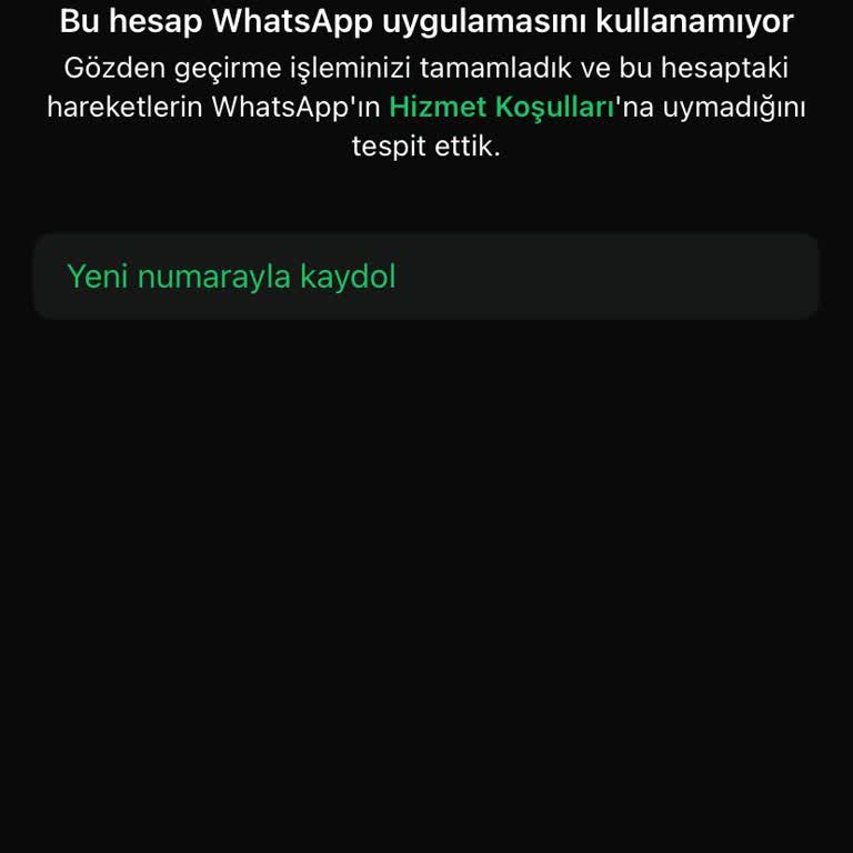 WhatsApp Hesabım Haksız Yere Engellendi