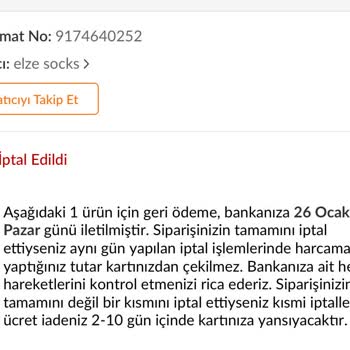 İptal Edilen Siparişlerin Para İadesi Sorunu