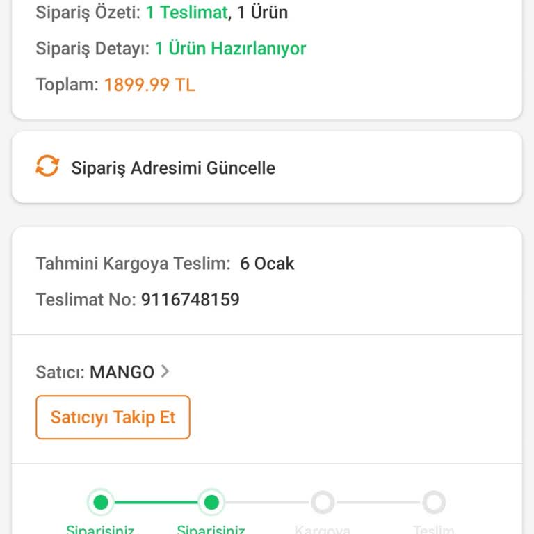 Trendyol'dan Aldığım Mango Elbise 1 Aydır Teslim Edilmedi