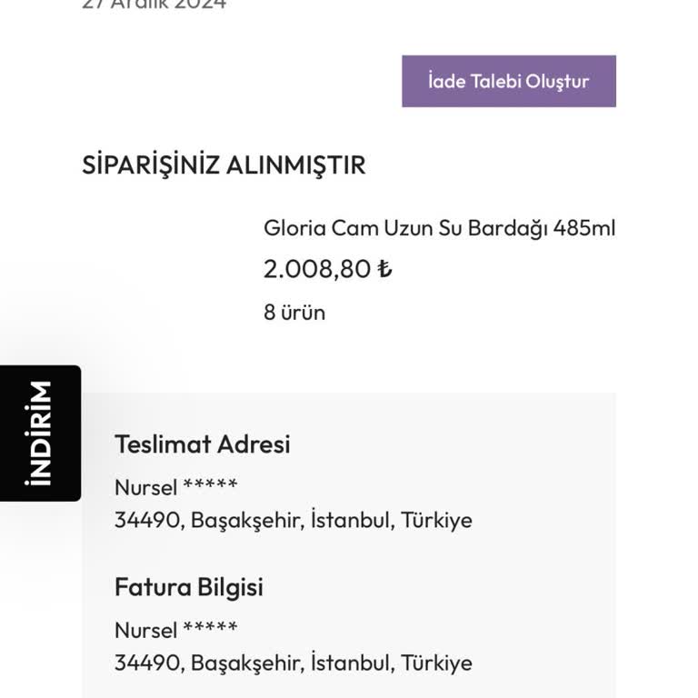 Siparişin Gecikmesi Ve İptal Sorunu