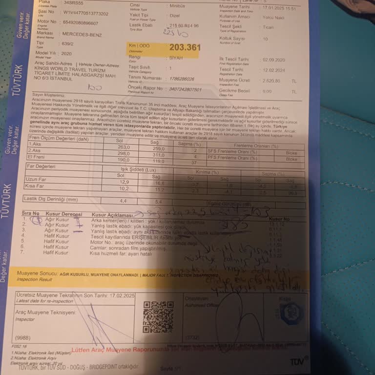 Araç Muayene Sürecinde Bilgilendirme Eksikliği