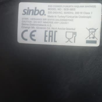 Sinbo Yumurta Pişirici Kapağı Yamuldu Ve Çatladı