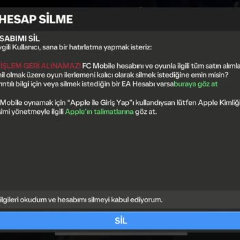FIFA Mobile Hesabım Yanlışlıkla Silindi