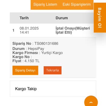 Yanlış Sipariş İptali Sonrası Para İadesi Sorunu