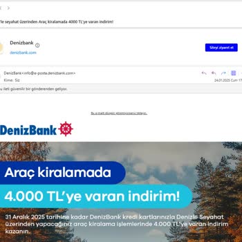 Denizbank'tan Gelen Yanıltıcı Mailler