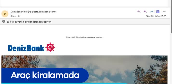 Mailler Denizbank'tan Gelen Yanıltıcı Mailler - Şikayetvar