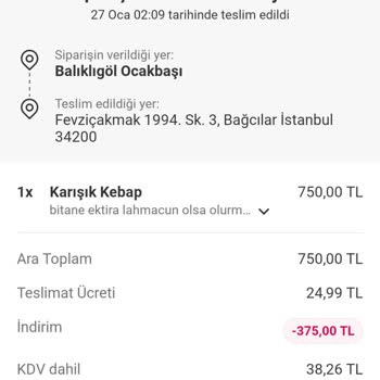 Soğuk Gelen Sipariş Ve Yetersiz Kupon Teklifi
