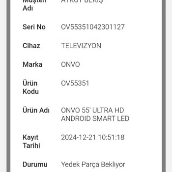 Onvo TV'nin Onarımı Neden Gecikiyor?