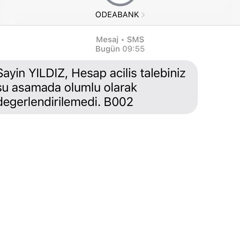 Odeabank Hesap Açma Talebime Anlamsız Red Yanıtı