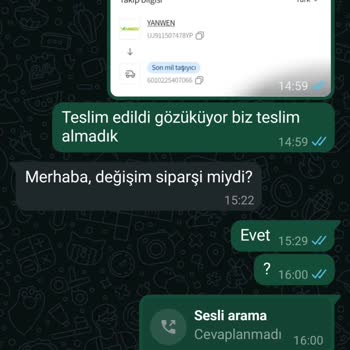 Teslim Edilmeyen Sipariş Ve Erişim Sorunları
