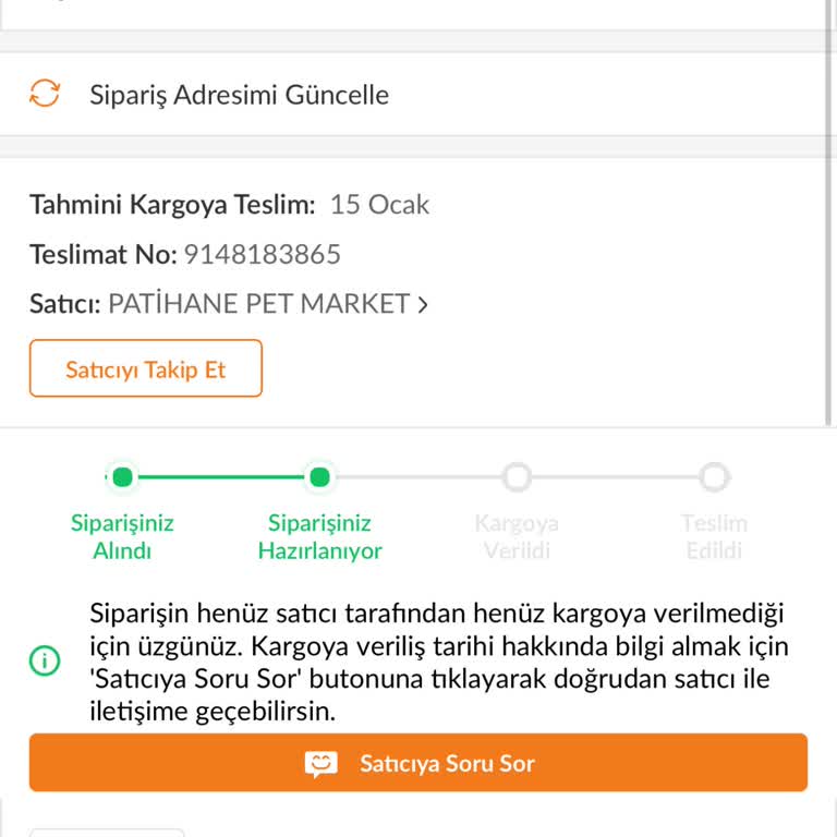 Trendyol Siparişimde Gecikme Ve İletişimsizlik Sorunu